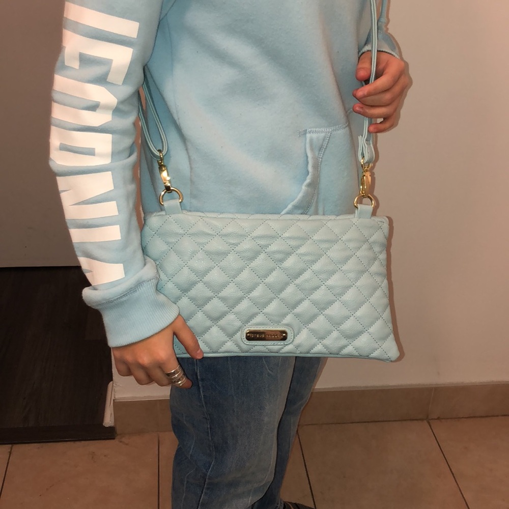 Steve Madden light blue foldable purse